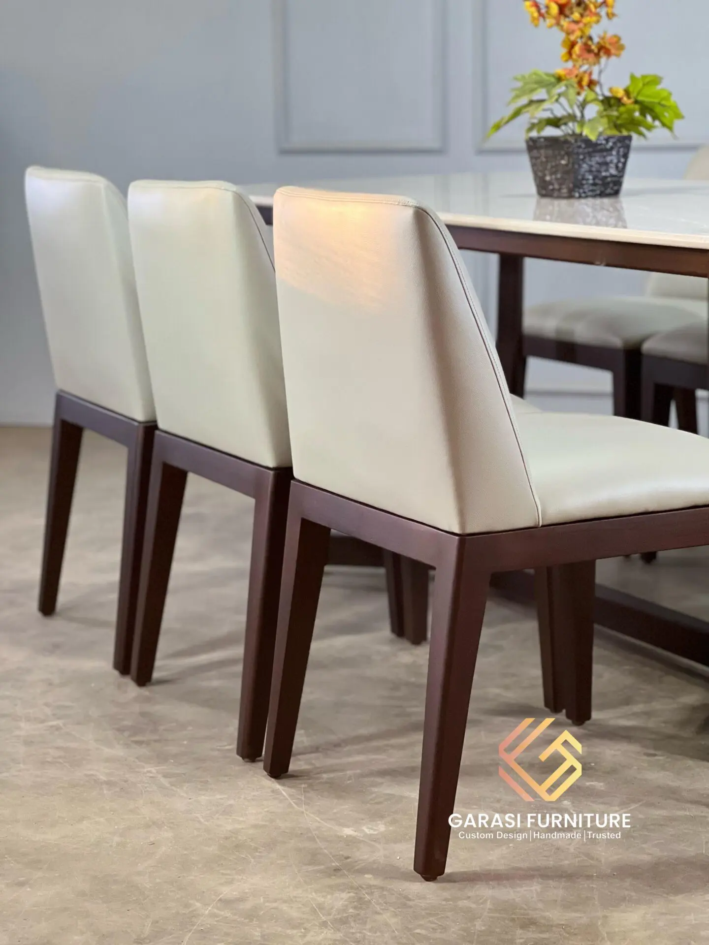 SET MEJA MAKAN MODEL MINIMALIS MODERN - GF0024 - Gambar 4
