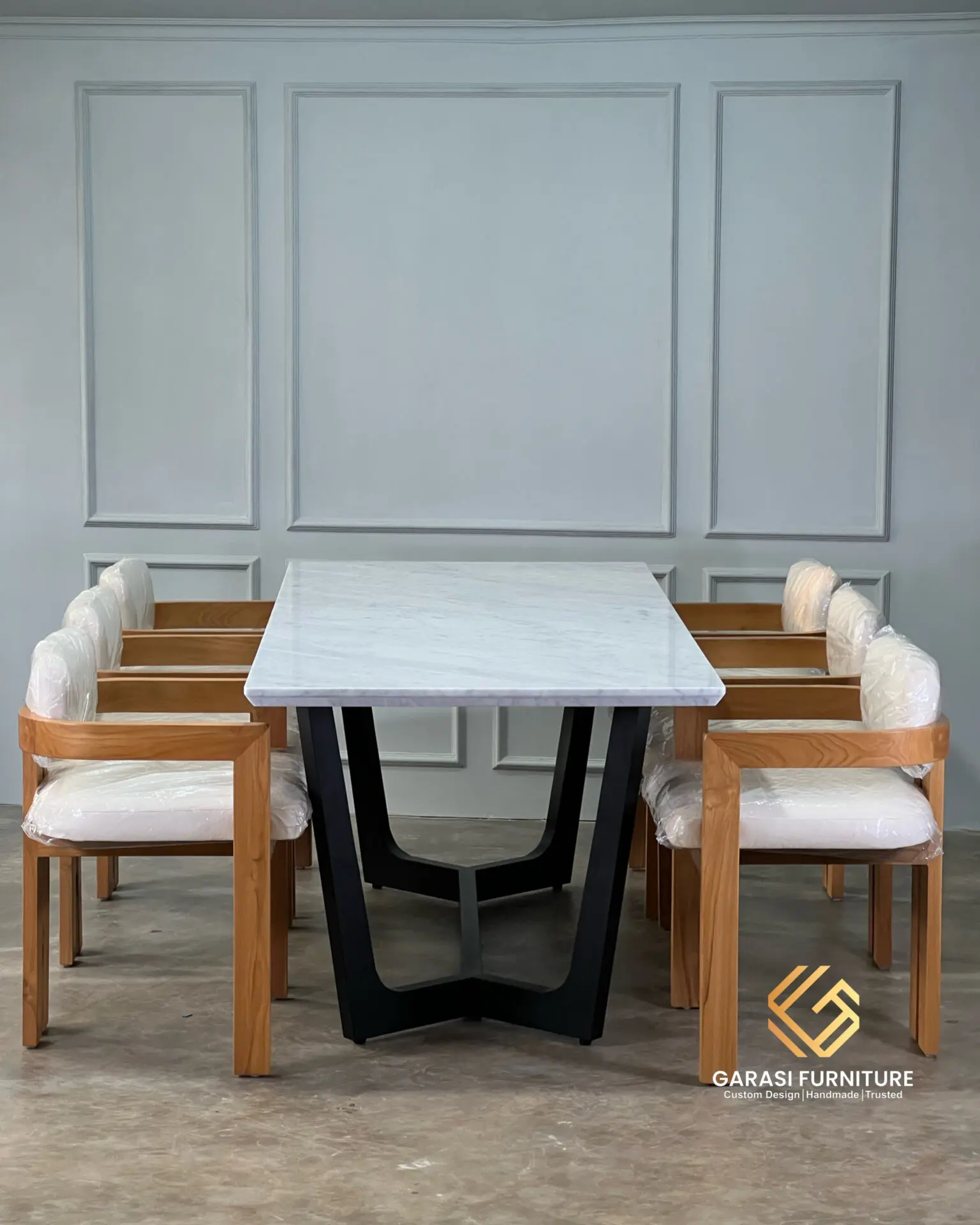 SET MEJA MAKAN MODEL MINIMALIS MODERN - GF2056 SET MEJA MAKAN MODEL MINIMALIS MODERN - GF2056