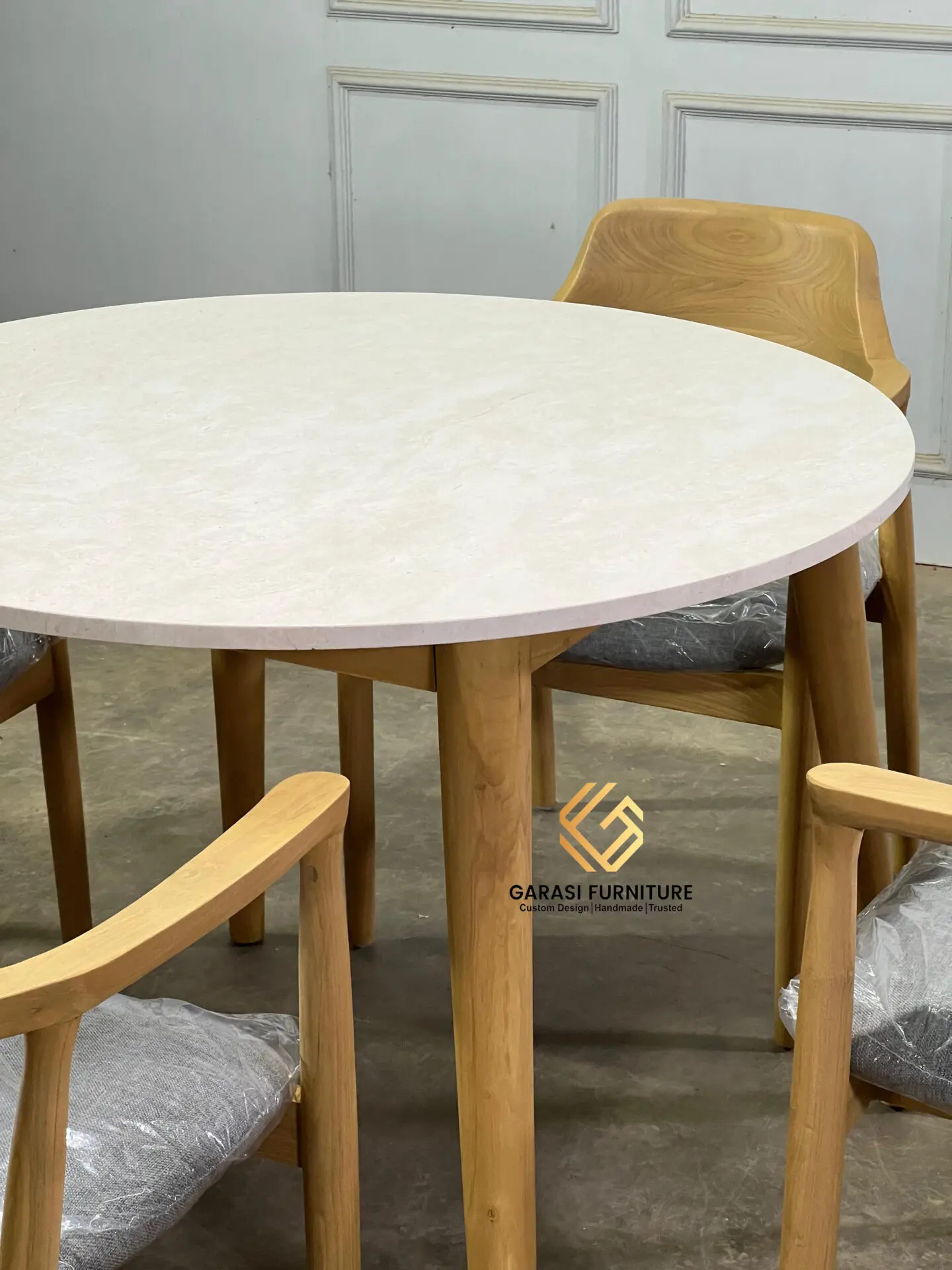 SET MEJA MAKAN MODEL MINIMALIS MODERN - GF0044 - Gambar 3