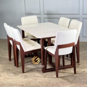 SET MEJA MAKAN MODEL MINIMALIS MODERN - GF2076