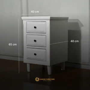 NAKAS KAYU JATI DUCO PUTIH - GF6001 - Gambar 5